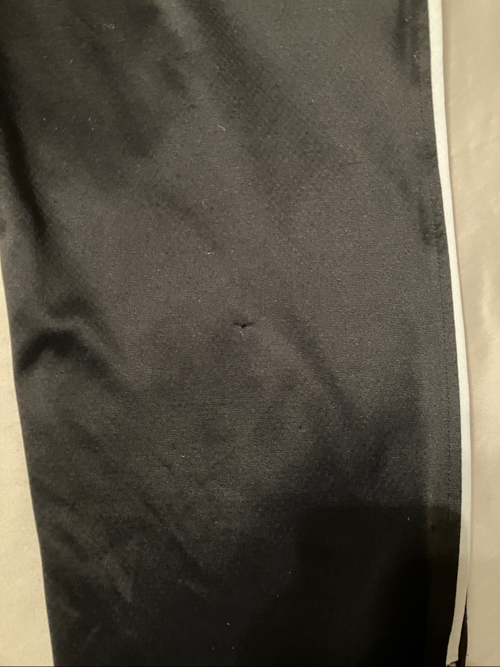 Nike Black Track Pants with White Swoosh and Side Stripe - Picture 10 of 10